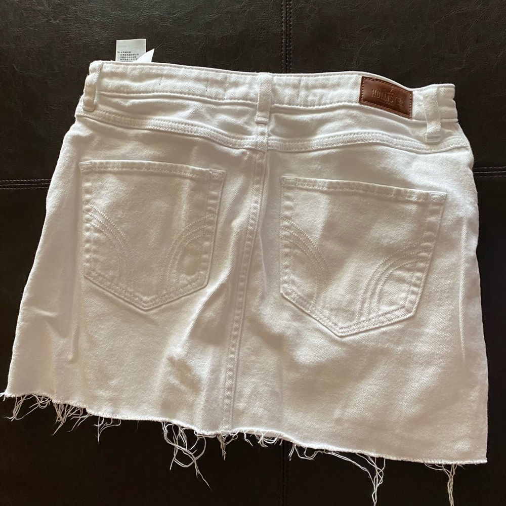 White Jean Skirt